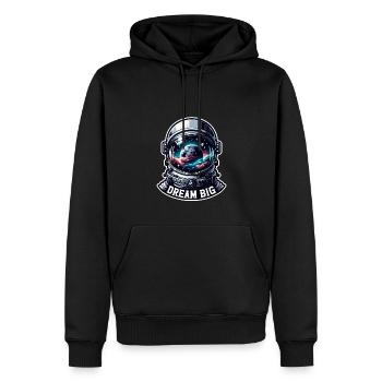 Dream Big - Astronaut Illustration - Männer Premium Bio Hoodie - Schwarz - Vorne - Nico (187cm)