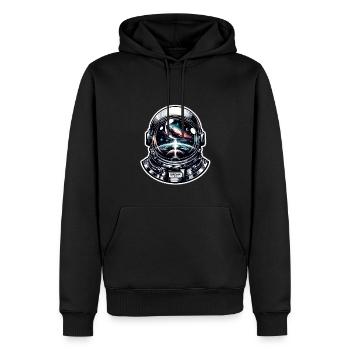 Dream Big - Astronaut Illustration - Männer Premium Bio Hoodie - Schwarz - Vorne - Nico (187cm)