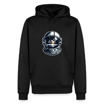 Dream Big - Astronaut Illustration - Männer Premium Bio Hoodie - Schwarz - Vorne - Nico (187cm)