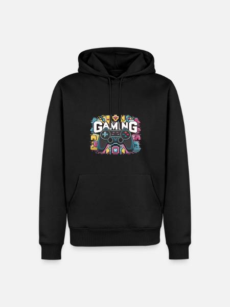 Gaming - Controller - Männer Premium Bio Hoodie - Schwarz