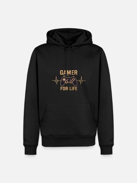 Gamer for life - Men’s Premium Organic Hoodie - black