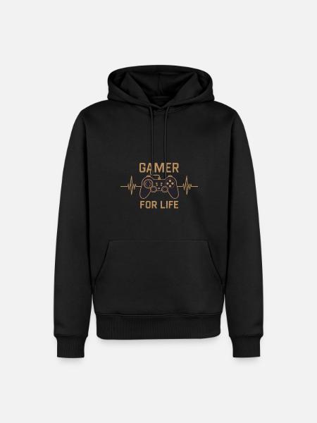 Gamer for life - Men’s Premium Organic Hoodie - black