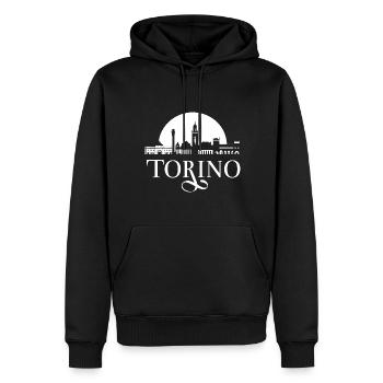 Piemont Skyline - Männer Premium Bio Hoodie - Schwarz - Vorne - Nico (187cm)