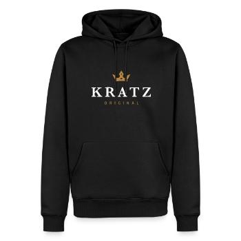 Kratz Original Familienlogo - Männer Premium Bio Hoodie - Schwarz - Vorne - Nico (187cm)