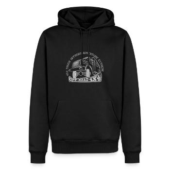 CAMION 4x4 TOUT-TERRAIN ADVENTURE EXTREME - Sweat à capuche Premium bio Homme - noir - Devant - Nico (187cm)
