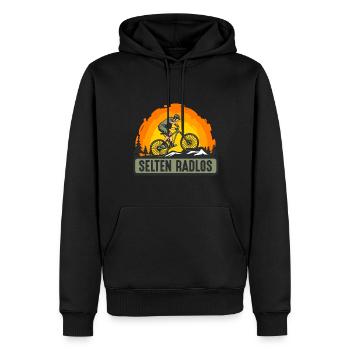 Coole Fahrrad und Mountainbike Geschenke MTB - Männer Premium Bio Hoodie - Schwarz - Vorne - Nico (187cm)