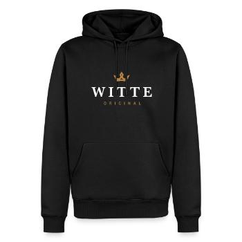 Witte Original Logo de la famille - Sweat à capuche Premium bio Homme - noir - Devant - Nico (187cm)