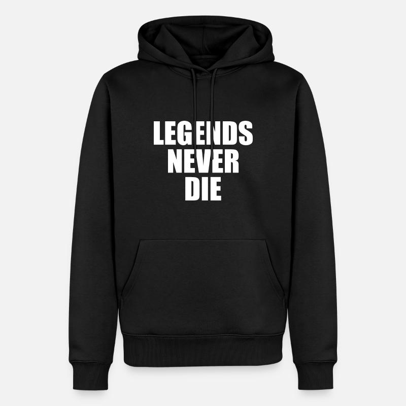 Legends never die - Sweat à capuche Premium bio Homme - noir