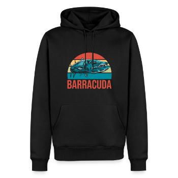Cadeau pour les amateurs de poissons Barracuda - Sweat à capuche Premium bio Homme - noir - Devant - Nico (187cm)