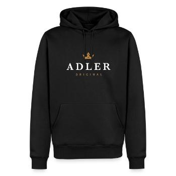 Eagle Original Family Logo - Men’s Premium Organic Hoodie - black - Front - Nico (187cm)