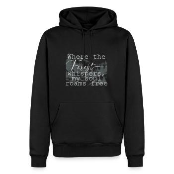 Wald Waldmotiv mit schönem Spruch - Männer Premium Bio Hoodie - Schwarz - Vorne - Nico (187cm)