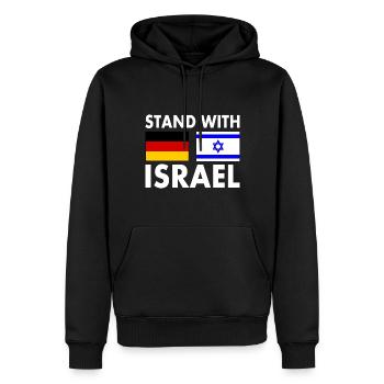 Israel - Männer Premium Bio Hoodie - Schwarz - Vorne - Nico (187cm)