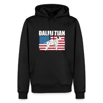 Dalmate - Sweat à capuche Premium bio Homme - noir - Devant - Nico (187cm)