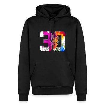 NUMMER 30 EISHOCKEY 30. GEBURTSTAG - Männer Premium Bio Hoodie - Schwarz - Vorne - Nico (187cm)