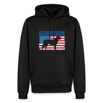 Beauceron - Männer Premium Bio Hoodie - Schwarz - Vorne - Nico (187cm)