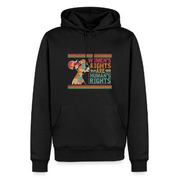 Droits des femmes Droits humains Les femmes pro-choix - Sweat à capuche Premium bio Homme - noir - Devant - Nico (187cm)