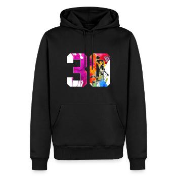 30. GEBURTSTAG BASKETBALL NUMMER 30 - Männer Premium Bio Hoodie - Schwarz - Vorne - Nico (187cm)