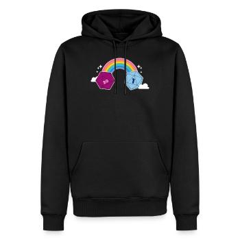 Pen and Paper Magic Rainbow - Men’s Premium Organic Hoodie - black - Front - Nico (187cm)