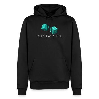 les cubes sont tombés en latin - Sweat à capuche Premium bio Homme - noir - Devant - Nico (187cm)