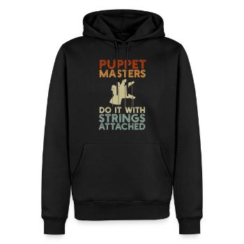 Puppenspiel Puppenspieler Puppen - Männer Premium Bio Hoodie - Schwarz - Vorne - Nico (187cm)