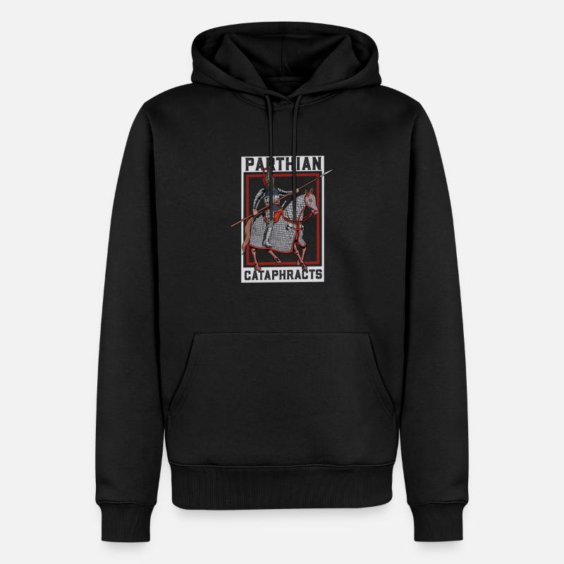 Lanzenträger - Parthischer Kataphrakt - Reiter - Männer Premium Bio Hoodie - Schwarz
