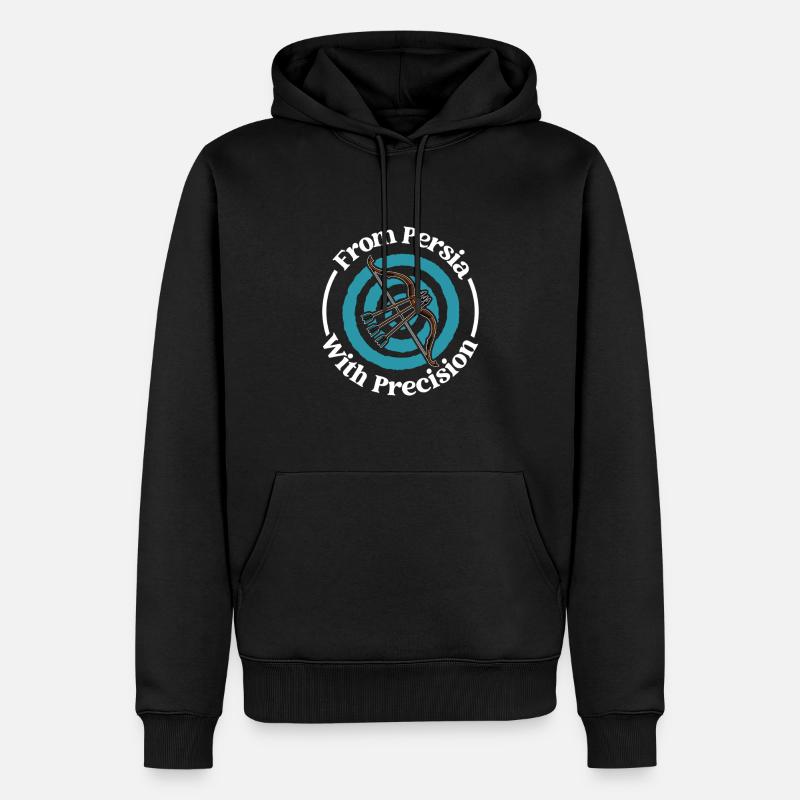 Précision persane - Archet persan - Sweat à capuche Premium bio Homme - noir