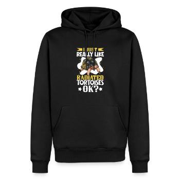I love my radiated tortoise - Men’s Premium Organic Hoodie - black - Front - Nico (187cm)