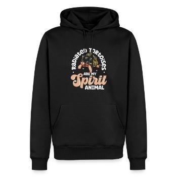 My Spirit Animal - Radiated Turtle - Men’s Premium Organic Hoodie - black - Front - Nico (187cm)