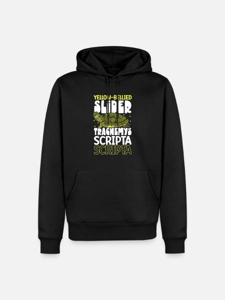 Yellow-cheeked Turtle - Men’s Premium Organic Hoodie - black