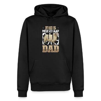 Ostfriesisches Milchschaf Papa - Männer Premium Bio Hoodie - Schwarz - Vorne - Nico (187cm)