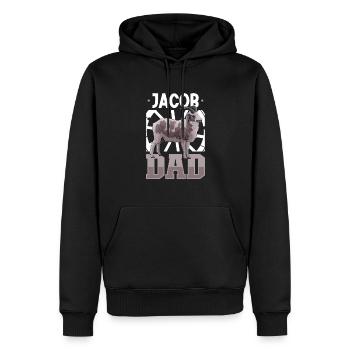 Jakobschaf Papa - Sweat à capuche Premium bio Homme - noir - Devant - Nico (187cm)