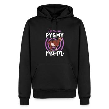 Maman d’un pygmée américain - Sweat à capuche Premium bio Homme - noir - Devant - Nico (187cm)