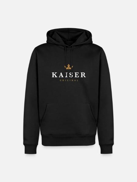 Kaiser Original Familienlogo - Männer Premium Bio Hoodie - Schwarz