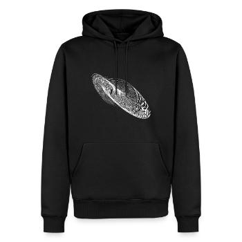 Abstrakte Schwingung Form Ellipse - Männer Premium Bio Hoodie - Schwarz - Vorne - Nico (187cm)