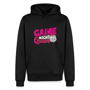 Jeux de société jeu de société cadeau - Sweat à capuche Premium bio Homme - noir - Devant - Nico (187cm)