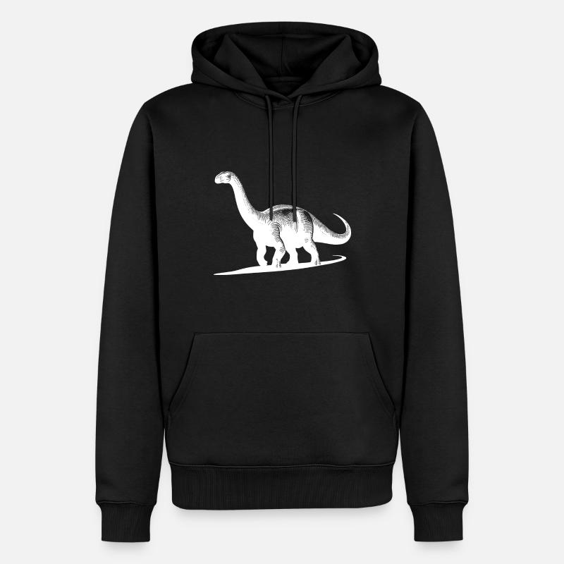 Dinosaure géant Dino Brachiosaurus - Sweat à capuche Premium bio Homme - noir