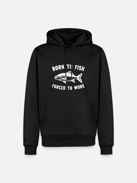 Nati per pescare costretti a lavorare pescando - Herre Premium økologisk hoodie - sort