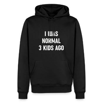 I Was Normal 3 Kids Ago - Funny Mom Life - Men’s Premium Organic Hoodie - black - Front - Nico (187cm)