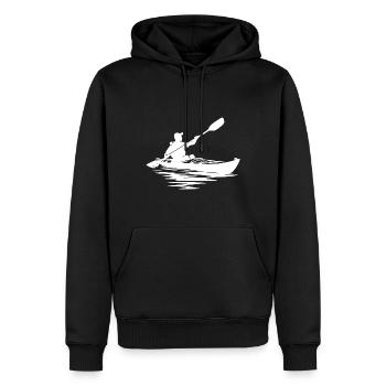 Cours de canoë, Kayak, Entraînement, Bateau - Sweat à capuche Premium bio Homme - noir - Devant - Nico (187cm)