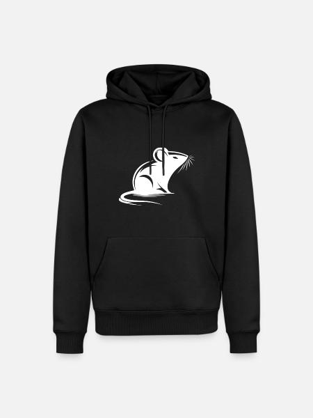 Mouse Drawing Tattoo Style - Men’s Premium Organic Hoodie - black
