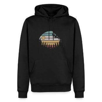 Retro Climbing Girls Climber Bloc - Sweat à capuche Premium bio Homme - noir - Devant - Nico (187cm)