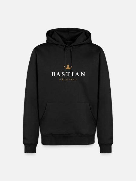 Bastian Original Family Logo - Men’s Premium Organic Hoodie - black