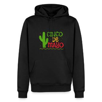 Cactus Cinco De Mayo Fiesta Mexicaine Mexique - Sweat à capuche Premium bio Homme - noir - Devant - Nico (187cm)