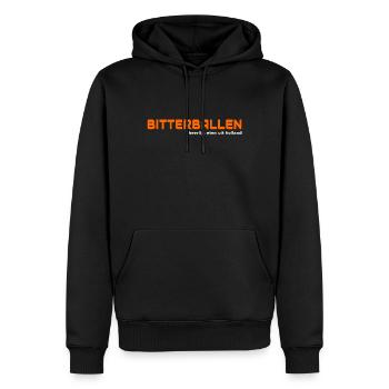 Bitterballen | Treat Holland Netherlands Oranje - Men’s Premium Organic Hoodie - black - Front - Nico (187cm)