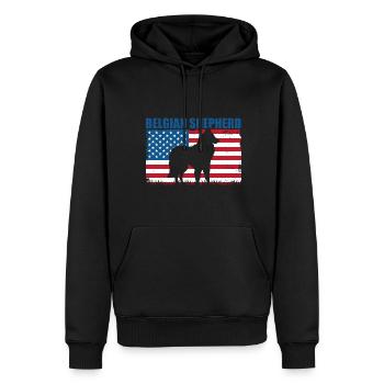Belgischer Schäferhund - Männer Premium Bio Hoodie - Schwarz - Vorne - Nico (187cm)