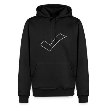 Hook Emoji Sketch Dessin - Sweat à capuche Premium bio Homme - noir - Devant - Nico (187cm)