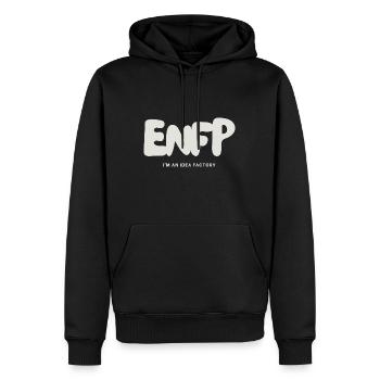 ENFP Myers Briggs MBTI Extrovertierte Persönlichkeit - Männer Premium Bio Hoodie - Schwarz - Vorne - Nico (187cm)