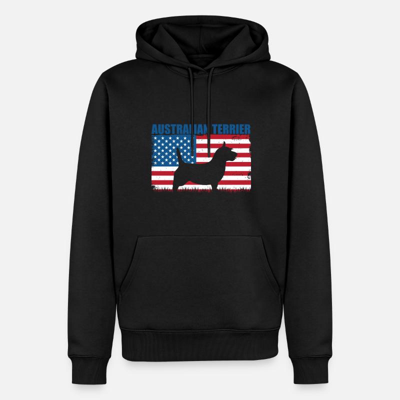 Terrier australien - Sweat à capuche Premium bio Homme - noir