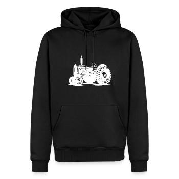 Kleiner Feld Schlepper Landmaschinen Traktor - Männer Premium Bio Hoodie - Schwarz - Vorne - Nico (187cm)