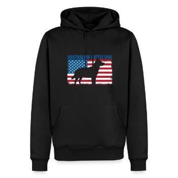 Australian Cattle Dog - Männer Premium Bio Hoodie - Schwarz - Vorne - Nico (187cm)